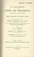An Encyclopaedia of Forms and Precedents Other Than Court Forms - Vol XVI (16): Notanda and Miscellaneous Supplementary Forms
