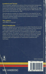 Landlord And Tenant (Handbook)