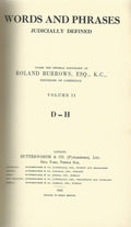 Words and Phrases Judicially Defined - Volume II (Volume 2), D-H