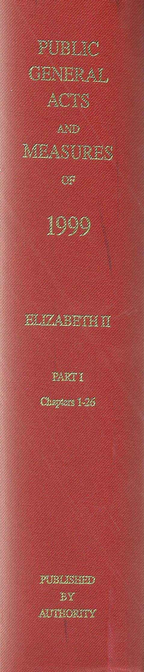 The Public General Acts and General Synod Measures 1999