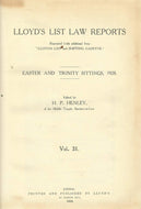 Lloyd's List Law Reports - Easter and Trinity Sittings, 1928, Vol 31