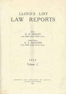 Lloyd's List Law Reports - 1953, Volume 2