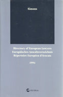 Directory of European Lawyers 1994/Europäische Anwaltsverzeichnis/Répertoire Européen d'Avocats