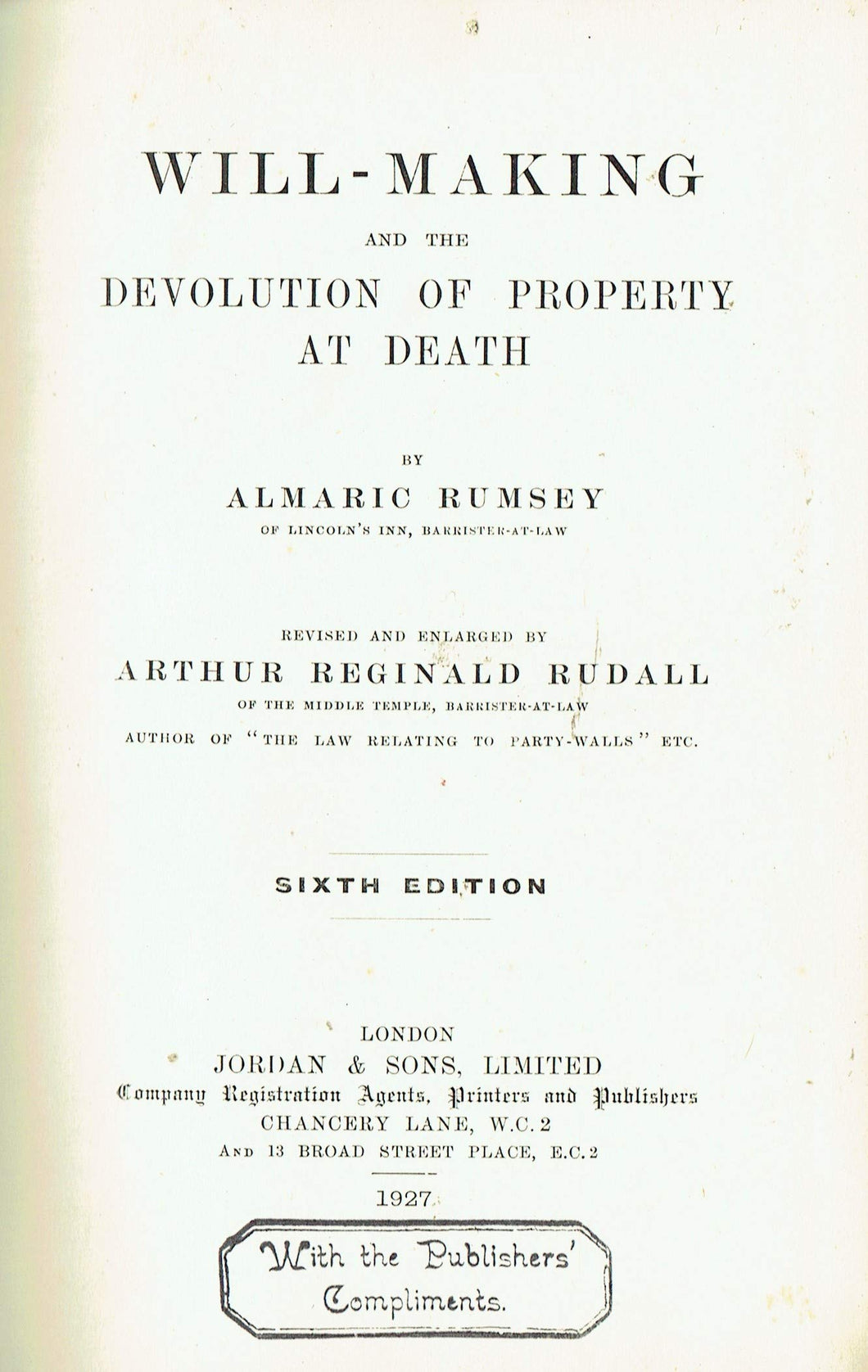 Will-Making and the Devolution of Property at Death - Sixth Edition