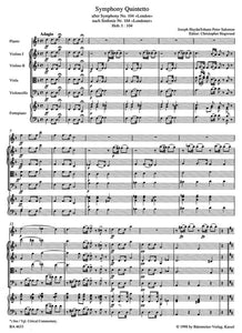 BARENREITER HAYDN J./SALOMON J.P. - SYMPHONY QUINTETTO LONDON IN D MAJOR HOBI:104 - SCORE Classical sheets Full score