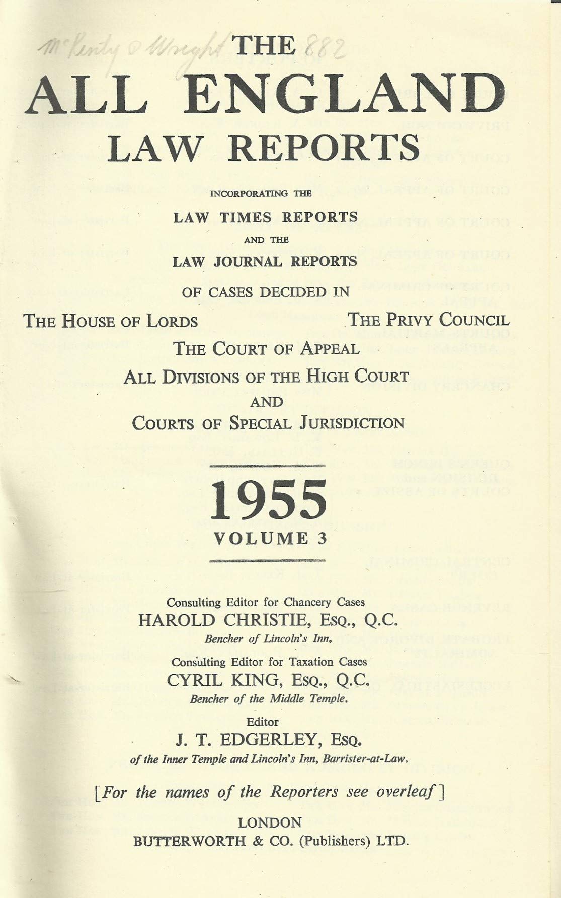 The All England Law Reports 1955 Volume 3