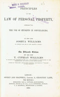Williams on Personal Property (15th edition) - Principles of the Law of Personal Property, Intended for the Use of Students in Conveyancing