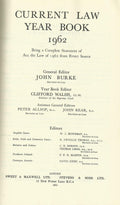 "Current Law" Year Book 1962, COLL-CURRENTLAW