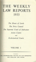 The Weekly Law Reports 1955, Volume I