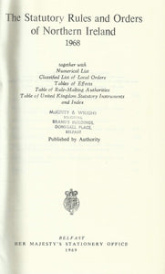 Northern Ireland Statutory Rules and Orders, 1968 - The Statutory Rules and Orders of Northern Ireland
