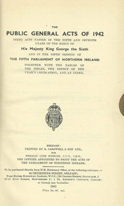 Northern Ireland - Public General Acts of 1942