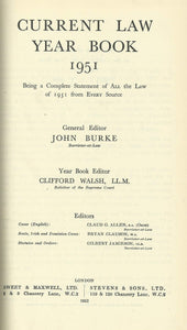Current Law Year Book 1951. All the Law of 1951 from Every Source.