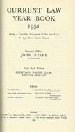 Current Law Year Book 1951. All the Law of 1951 from Every Source.