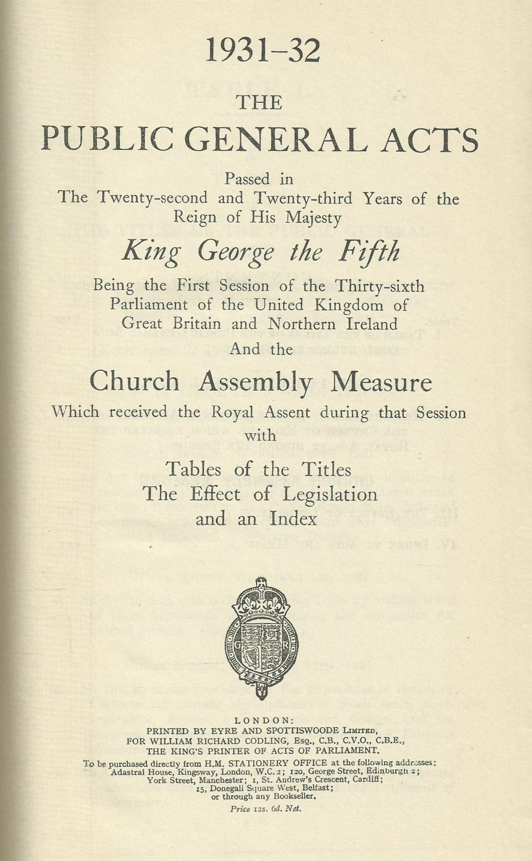 1931-2 The Public General Acts