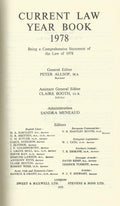 "Current Law" Year Book 1978: w. Current Law Citator, 1978