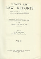 Lloyd's List Law Reports - Michaelmas, 1946 to Trinity 1947, Vol 80