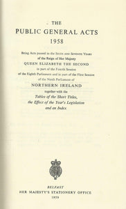 Northern Ireland Public General Acts 1958