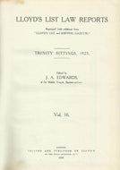 Lloyd's List Law Reports - Volume 16, Trinity Sittings, 1923