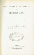 The People's Dictionary of English Law