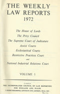 Weekly Law Reports 1972 Vol 1