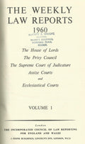 The Weekly Law Reports 1960, Volume I