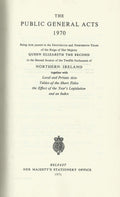 Northern Ireland Statutes: The Public General Acts 1970