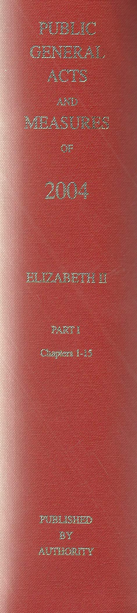 The public general acts and General Synod measures 2004