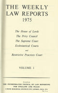 Weekly Law Reports 1975 Vol 1