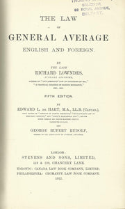 The Law of General Average English and Foreign