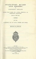 Northern Ireland Statutory Rules and Orders 1925