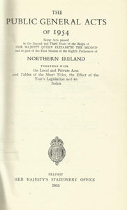 Northern Ireland - Public General Acts of 1954