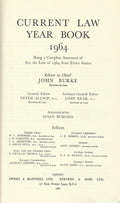 Current Law Year Book 1964 Being a Complete Statement of All the Law of 1964 from Every Source