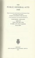 Northern Ireland Statutes: The Public General Acts 1968