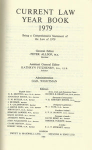 "Current Law" Year Book 1979: w. Current Law Citator, 1979