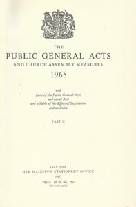 The Public General Acts Passed and the Church Assembly Measures 1965 Part II