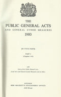 The Public General Acts and General Synod Measures 1980