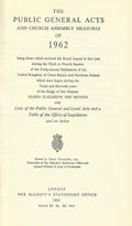 Public General Acts and Measures of 1962