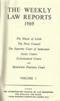 The Weekly Law Reports 1969, Volume I