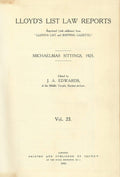 Lloyd's List Law Reports - Volume 23, Michaelmas Sittings, 1925