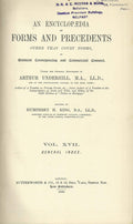 An Encyclopaedia of Forms and Precedents Other than Court Forms - Vol XVII (17), General Index