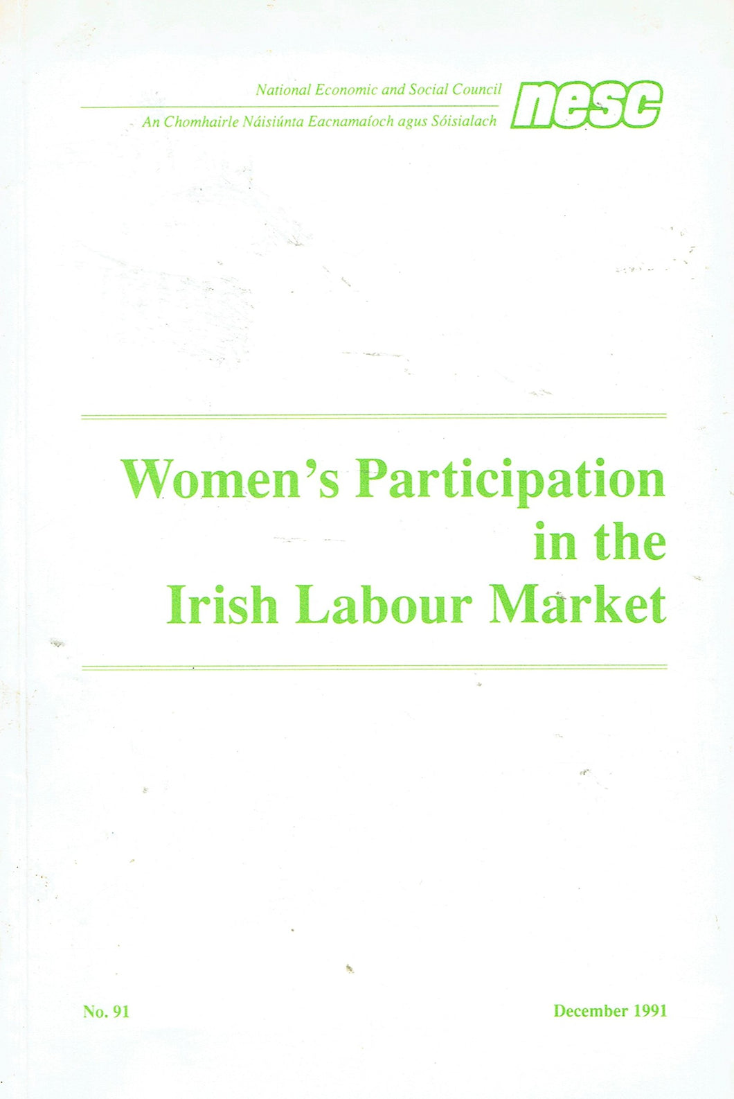 Women's Participation in the Irish Labour Market (NESC)