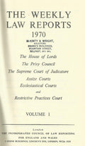 Weekly Law Reports 1970 Vol 1