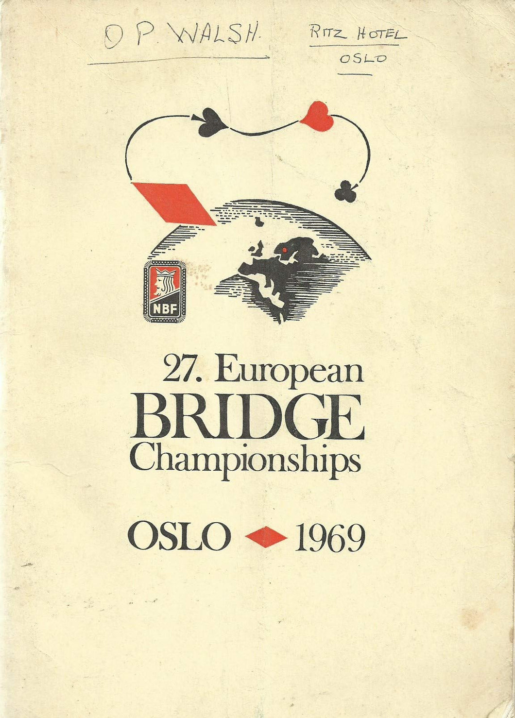 27th European Bridge Championships - Oslo, 1969