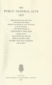 Northern Ireland - The Public General Acts 1957