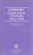 Current Law Legislation Citators: 1996-1998