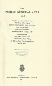 Northern Ireland Public General Acts 1961