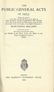 Northern Ireland - The Public General Acts of 1953