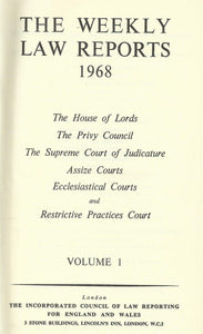 Weekly Law Reports 1968 Vol 1