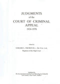 Judgments of the Court of Criminal Appeal, 1924-1978
