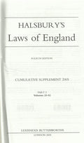 Halsbury's Laws of England - Fourth Edition, 2005 Cumulative Supplement - Part 2, Volume 23-52